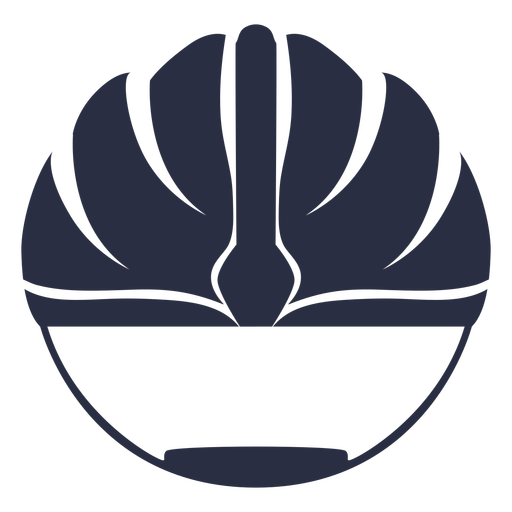Corte frontal do capacete de bicicleta Desenho PNG