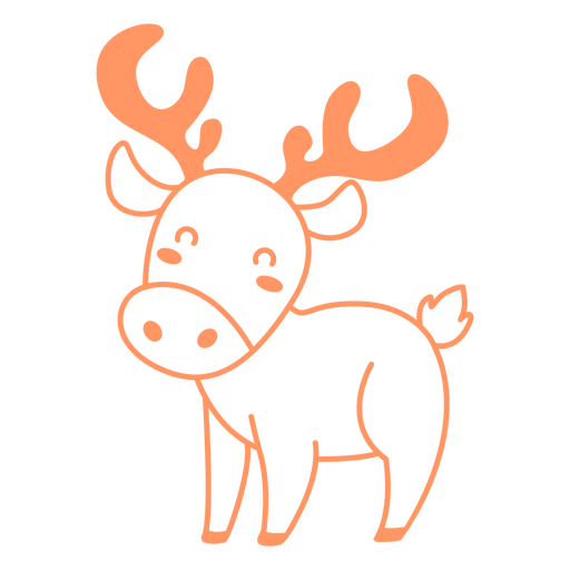 Pancada de cervo feliz Desenho PNG