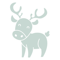 Happy deer cut-out PNG Design