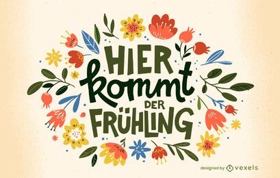 German spring quote t-shirt design