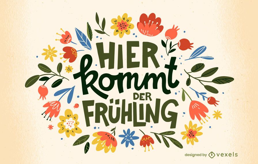 German spring quote t-shirt design German spring quote t-shirt design