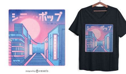 City pop vaporwave t-shirt design City pop vaporwave t-shirt design