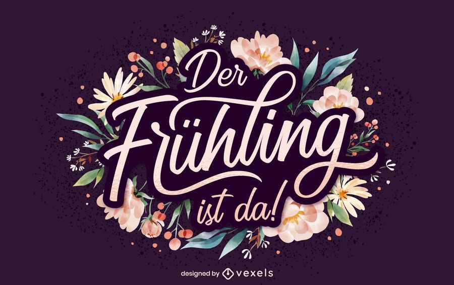 German spring lettering German spring lettering