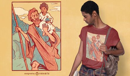 Saint Christopher T-Shirt Design