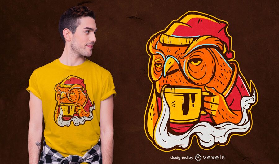 Coffee owl t-shirt design Coffee owl t-shirt design