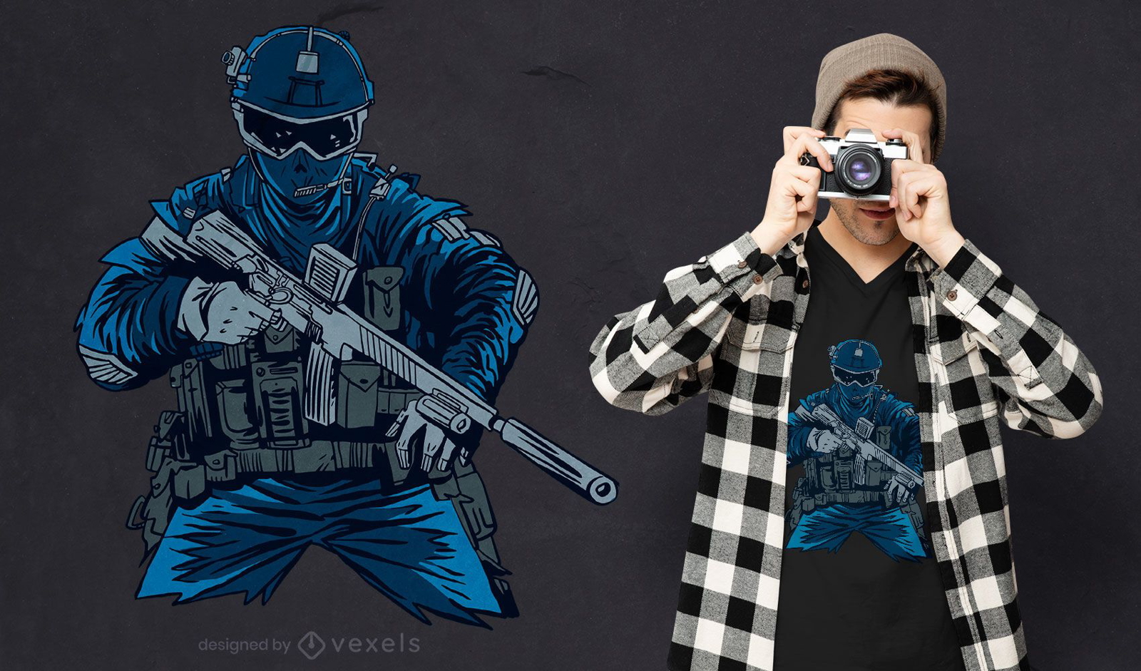 Special forces agent t-shirt design