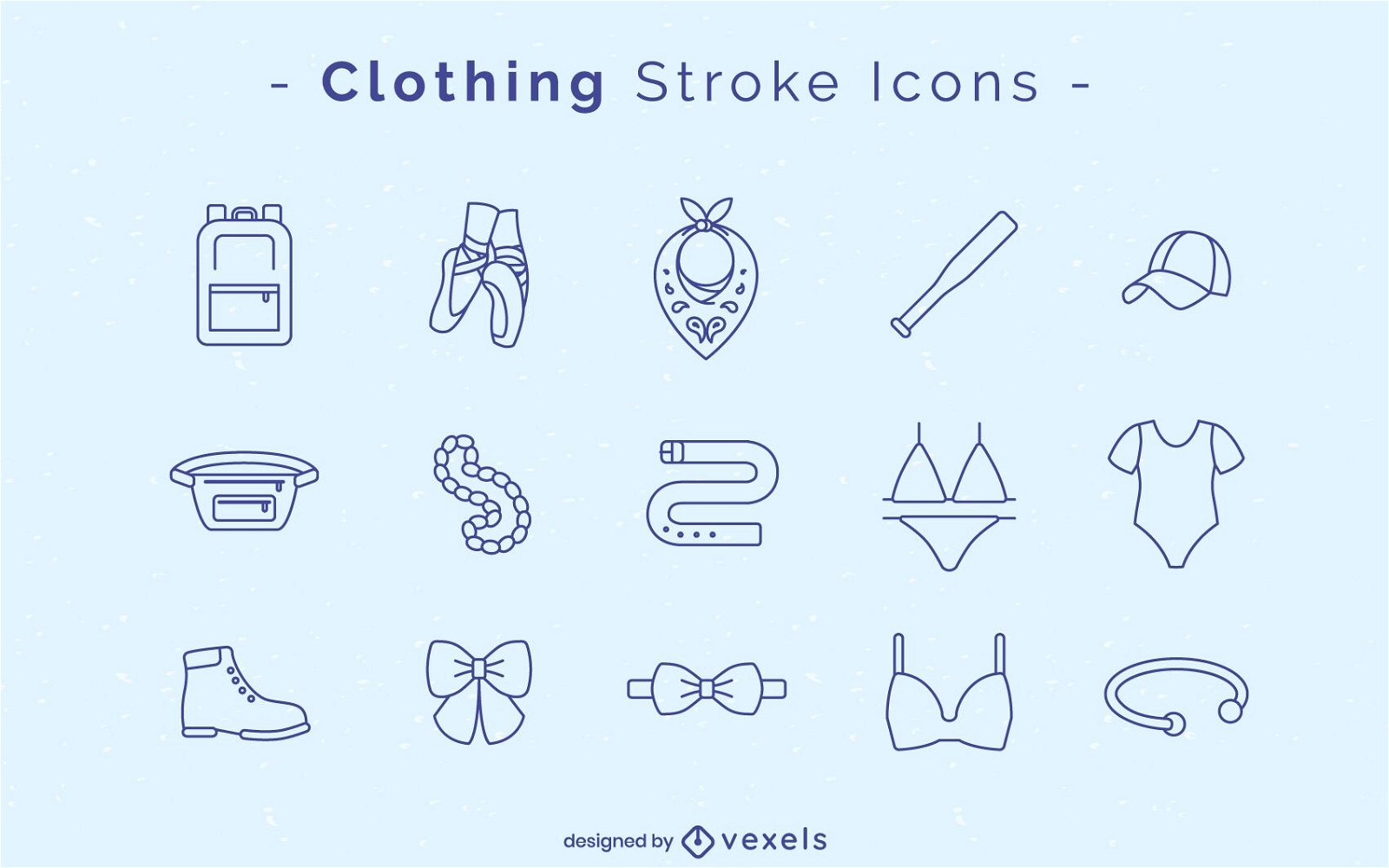 Conjunto de iconos de trazo de ropa