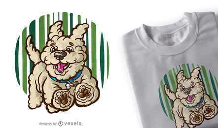 Running happy dog t-shirt design Running happy dog t-shirt design