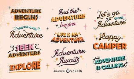Adventure lettering set