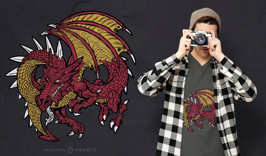 Sleeping dragon t-shirt design Sleeping dragon t-shirt design