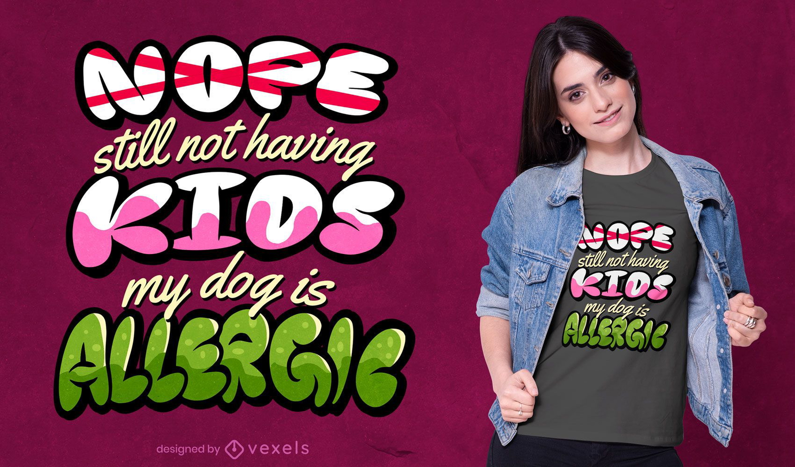 Kids allergy t-shirt design