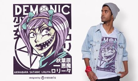 Diseño camiseta satánica Lolita