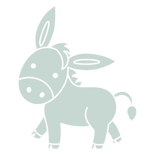 Cute donkey walking cut-out PNG Design