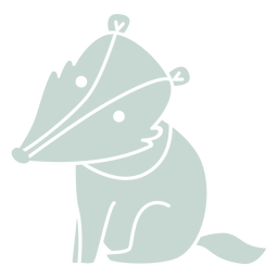 Cute skunk cut-out PNG Design