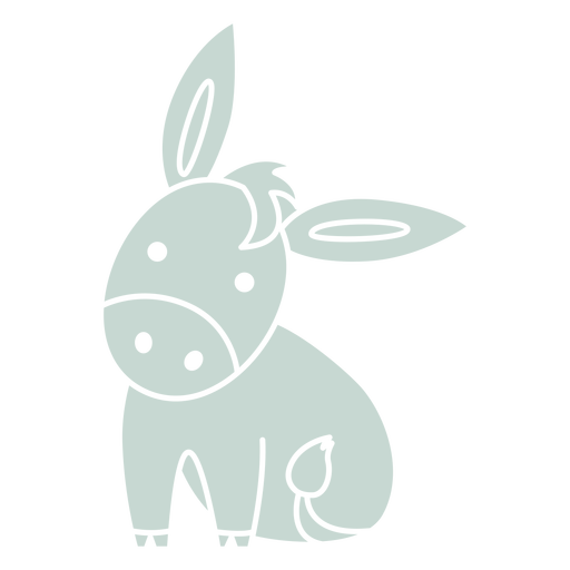 Cute donkey cut-out PNG Design
