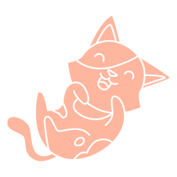 Recorte de gatinho rindo Desenho PNG