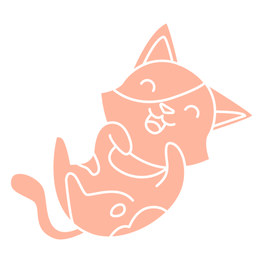 Recorte de gatinho rindo Desenho PNG