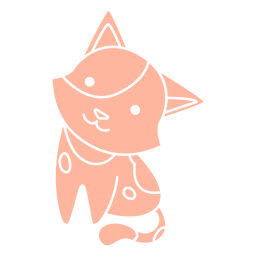 Cute kitten cut-out PNG Design