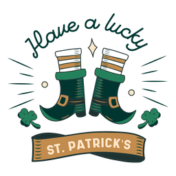 Lucky St Patricks badge Transparent PNG