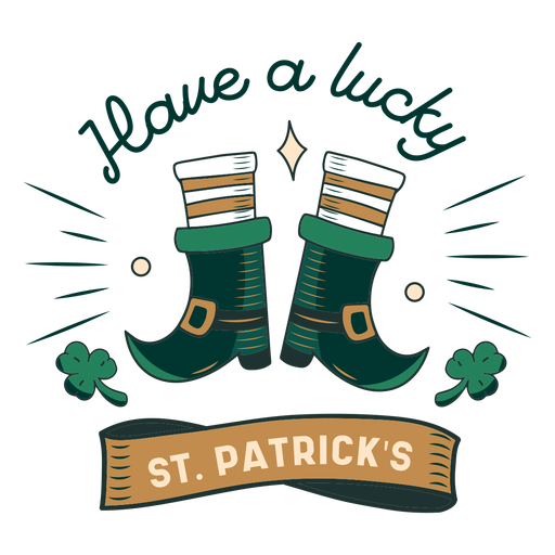 Insignia de Lucky St Patricks Diseño PNG