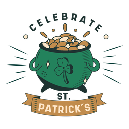 Feiern Sie das St. Patricks-Abzeichen PNG-Design