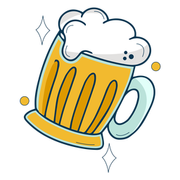 Cerveza irlandesa plana Diseño PNG