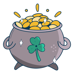 Pote de ouro liso Desenho PNG