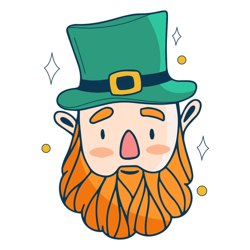 Traditional irish leprechaun flat PNG Design