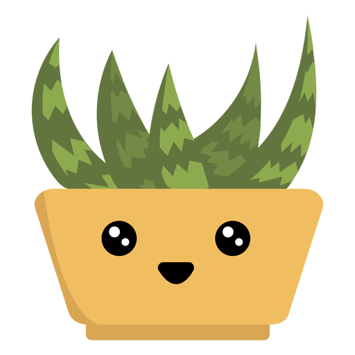 Feliz suculenta planta de casa kawaii Desenho PNG