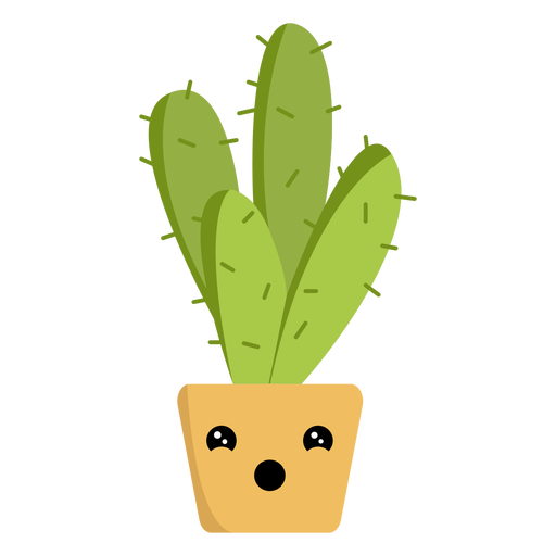 Design PNG E SVG De Planta Plana De Cacto Para Camisetas