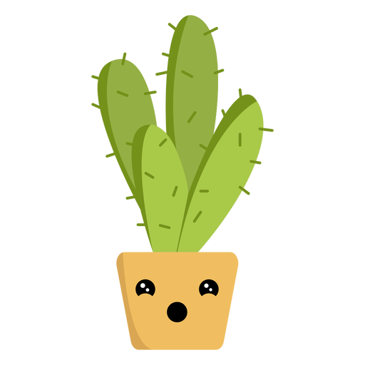 Lustige Kaktuswohnung PNG-Design