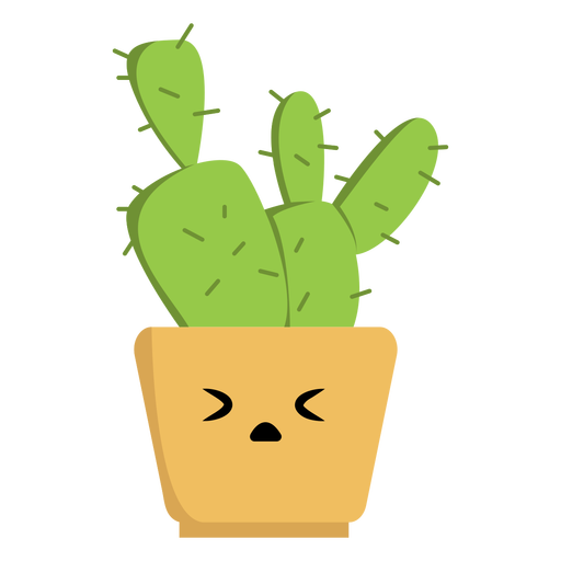 Cactus Winking Flat PNG & SVG Design For T-Shirts