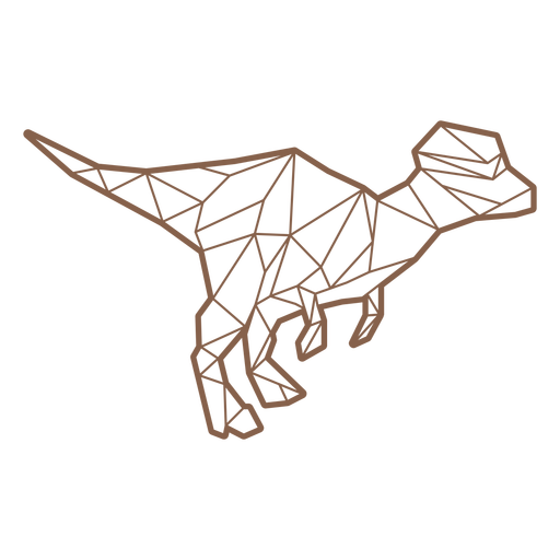 Dinosaurio T-rex poligonal Diseño PNG
