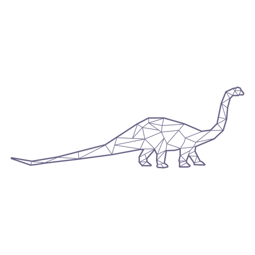 Dinosaurio braquiosaurio poligonal