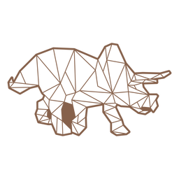 Polygonal triceratops dinosaur PNG Design