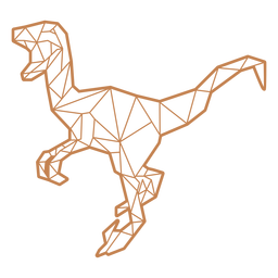 Dinosaurio velociraptor poligonal Transparent PNG