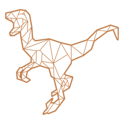 Polygonal velociraptor dinosaur PNG Design