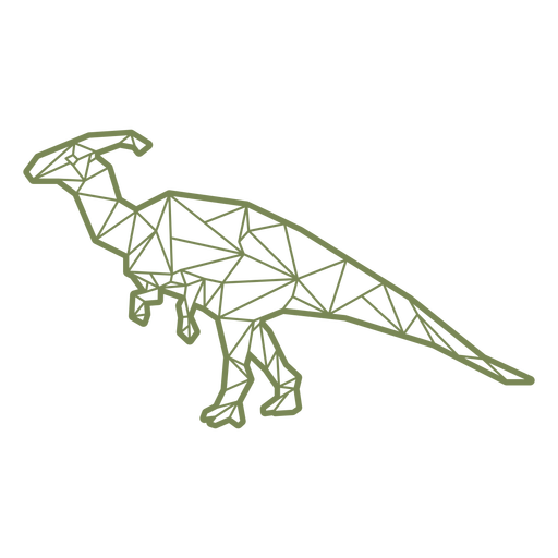 Polygonaler Dinosaurier, der geht PNG-Design