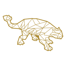 Dinossauro herbívoro poligonal Desenho PNG