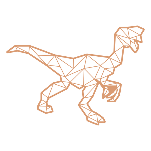 Dinosaurio velociraptor poligonal Diseño PNG