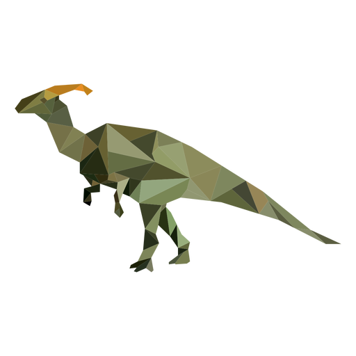 Dinosaur polygonal colored PNG Design