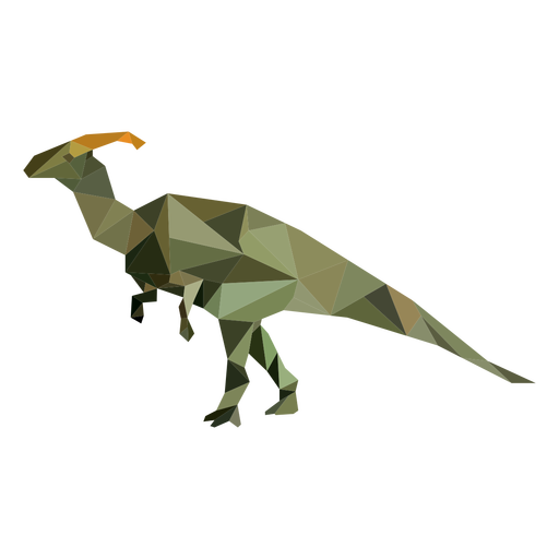 Dinosaurier polygonal gefärbt PNG-Design