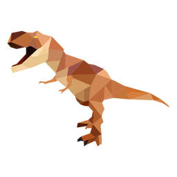 Dinosaurio T-rex poligonal coloreado