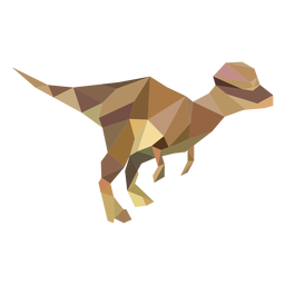 Polygonaler T-Rex Dinosaurier gefärbt PNG-Design