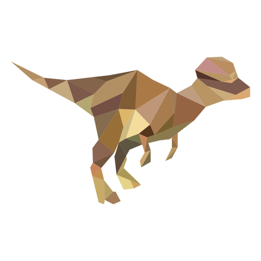 Polygonaler T-Rex Dinosaurier gef?rbt PNG-Design