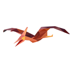 Dinosaurio volador poligonal de color