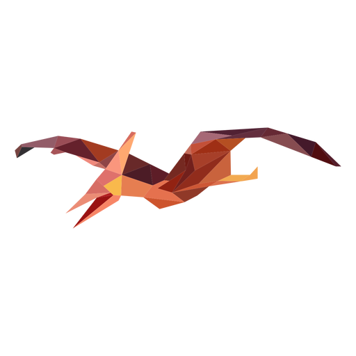 Dinossauro voador poligonal colorido Desenho PNG