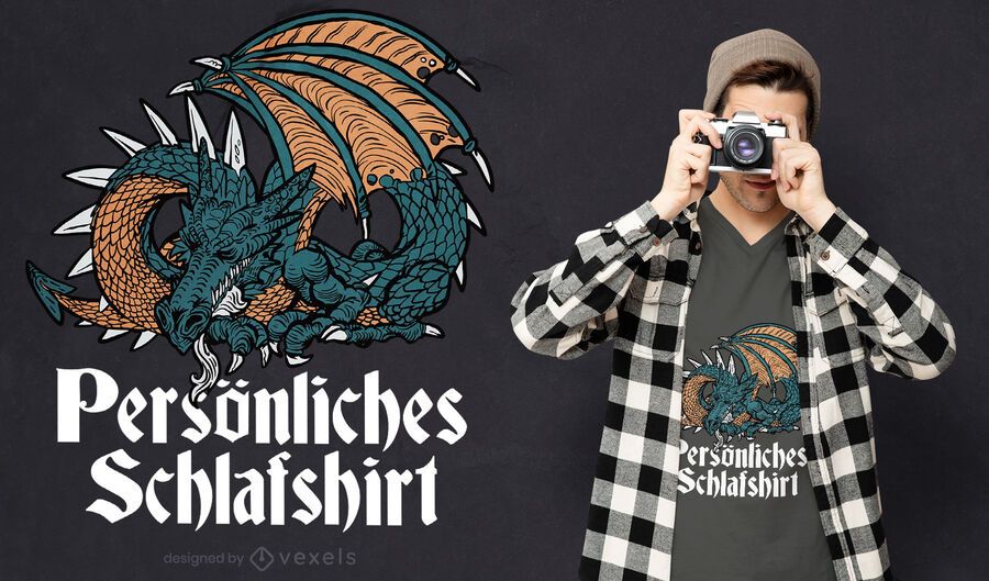 Sleep shirt dragon t-shirt design Sleep shirt dragon t-shirt design