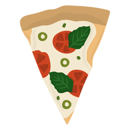 Fatia de pizza plana Desenho PNG
