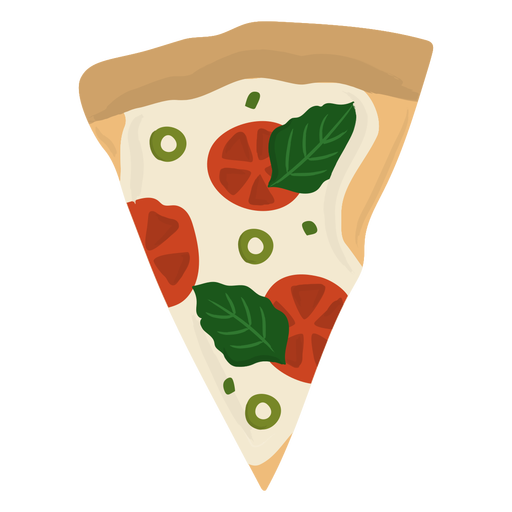 Fatia de pizza plana Desenho PNG